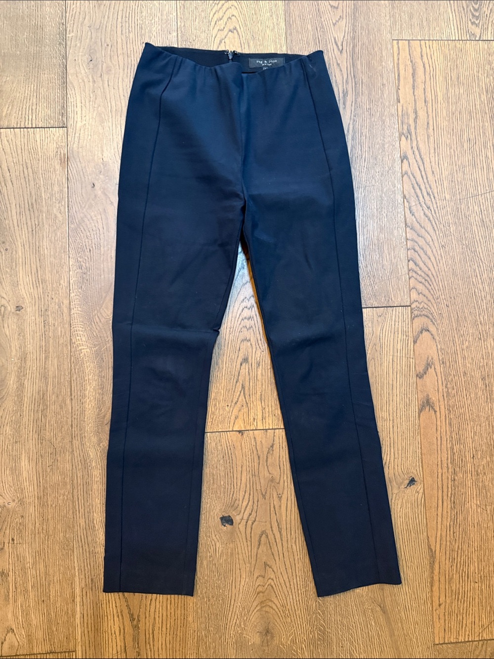 rag & bone Sloane Navy-Black Slim side zip Pants